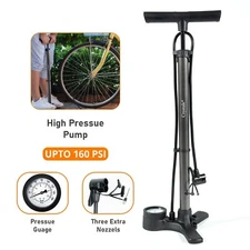 Heavy Duty Floor Standing Bike Cycle Bicycle Tyre Hand Air Mini Pump With Gauge
