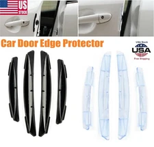 4 × Car Door Edge Scratch Anti-Collision Protector Guard Strip Cover Clear/Black