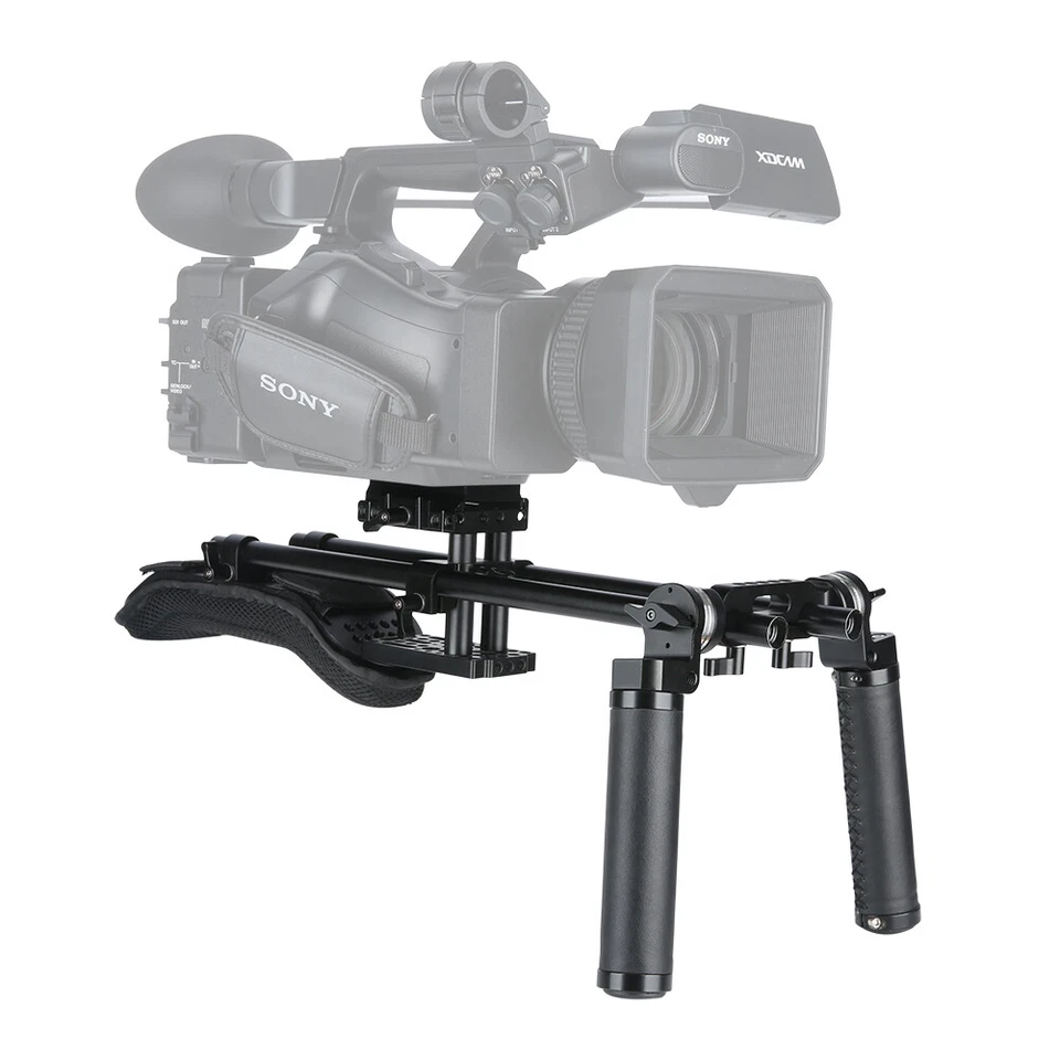 Niceyrig Shoulder Pad Kit 15mm Rod Support System with Arri Rosette Handle Grip - Image 2 of 4