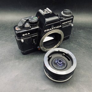 PRAKTICA BCA Camera Not Tested with Film with Tele-Converter Vintage DDR German