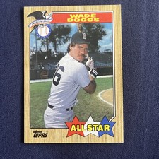 1987 Topps #608 Wade Boggs Boston Red Sox Baseball Card All Star