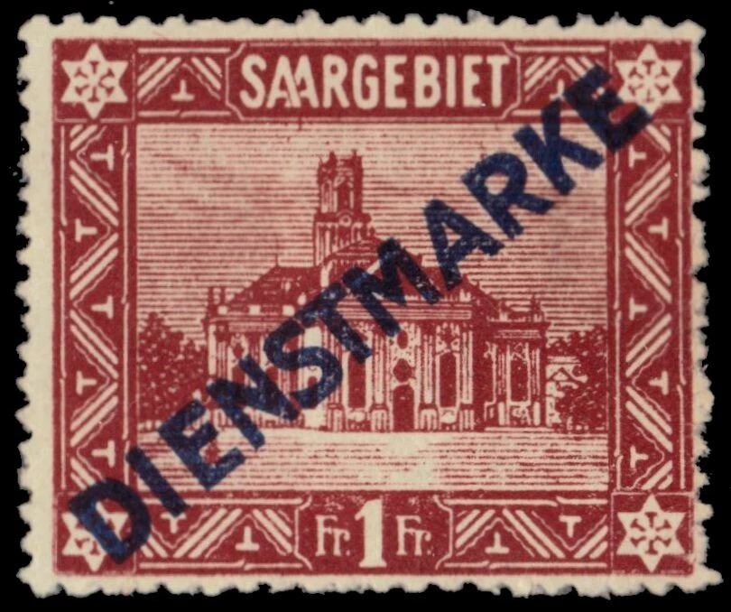 SAAR O15 - St. Ludwig's Cathedral "Type I Overprint" (pb52544) - Image 1 of 1
