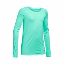 Under Armour Big Girls' Solid Top, Crystal SMALL, MEDIUM MRSP $45 NEW W TAG