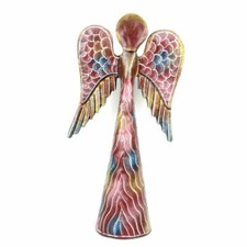 Metal Art Angel Decor 100% Hand-Cut Hand Painted By Artisans In Haiti 12