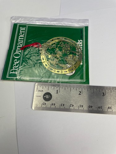 Rare Vintage Life Savers Candy Ornament Christmas Tree Unique Gold Tone Metal - Picture 4 of 4