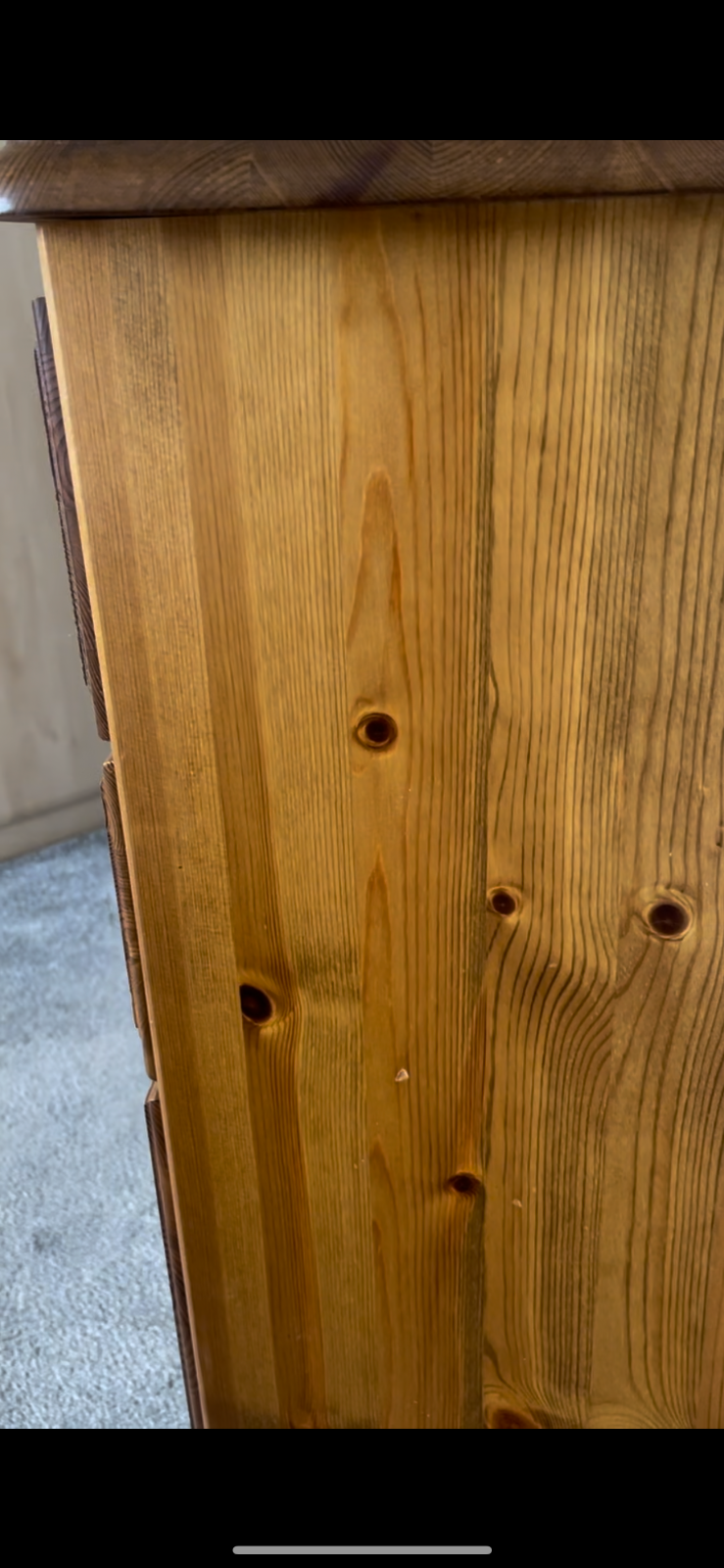 DUCAL pine furniture, large chest of drawers, 3 large drawers and 4