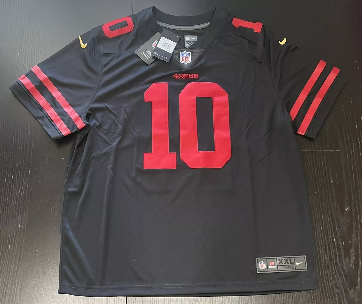 Nike San Francisco 49ers Jimmy Garoppolo Men's Black Limited Jersey XXL 2XL  $150