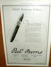 Robt. Burns Cigars General Cigar Company 1924 American Magazine Print Ad Vintage