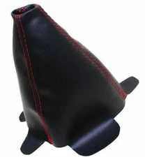 Black Vinyl w/Red Stitch Manual Shift Boot Fits 01-05 Honda Civic