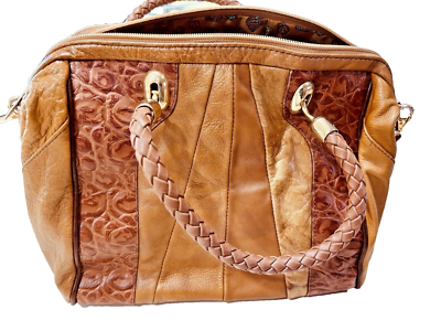 Vintage MARZIA Italian Tan Soft Leather Satchel/Cross Body  display picture 3