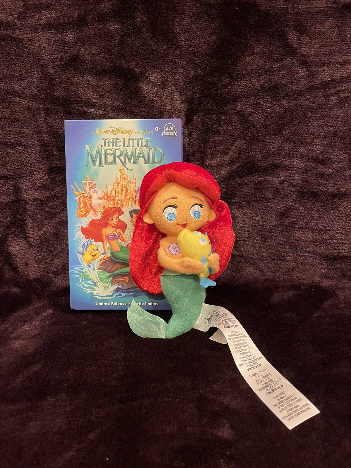 DISNEY VHS PLUSH ARIEL The Little Mermaid Tape Set ONLINE Limited Release NEW