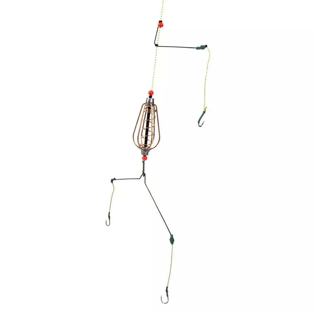 Spring Fishing Feeder with Hook Lure Cage Tackle Carp Tench Bream