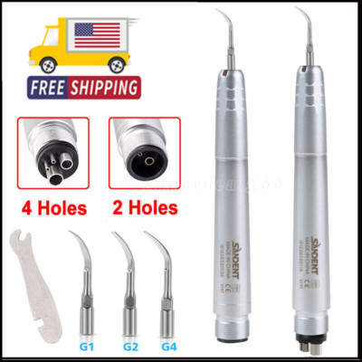 USA Dental Ultrasonic Air Perio Scaler Handpiece Hygienist 2 & 4-Holes 3 Tips ns