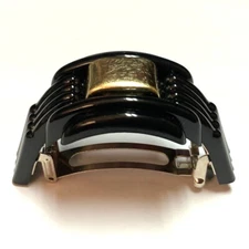 Art Deco Black Gold Arch Curved Ponytail Barrette Women Hair Clip Made in France