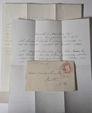 HAVERHILL NEW HAMPSHIRE 1861 Entire Cover w 2 Letters to BATH NH