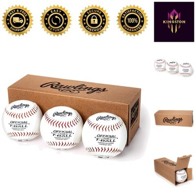 3 Count Official T-Balls for Youth - Sponge Rubber Core, Indoor/Outdoor Play