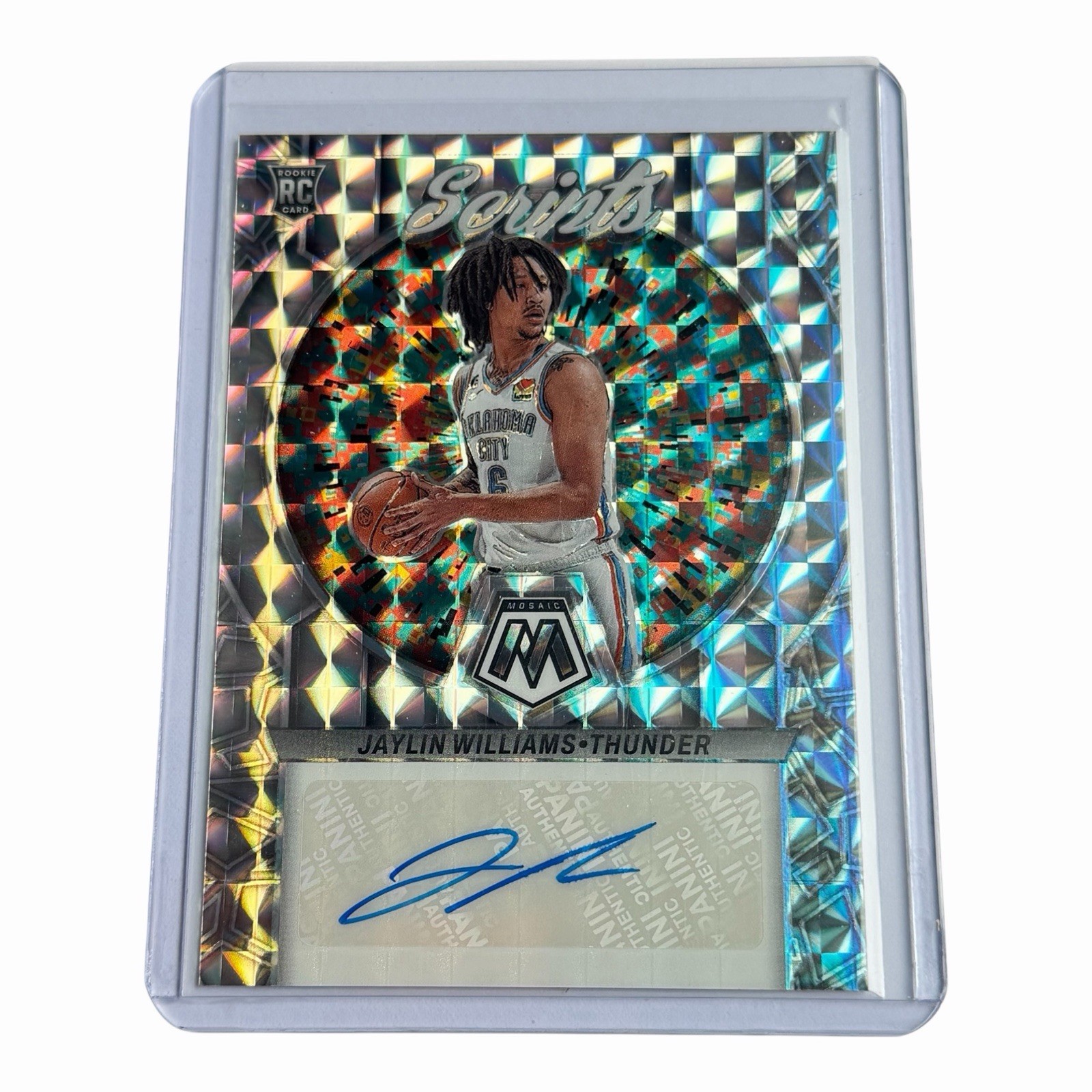 2022-23 Panini Mosaic - Rookie Scripts Jaylin Williams #RS-WIL (AU, RC)