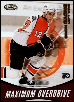 2002-03 Pacific Exclusive #15 Simon Gagne - Maximum Overdrive FREE SHIPPING!