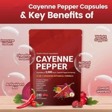 Softgels Cayenne Pepper Supports Leg Vein, 240 Softge /1 Bag Supplement,