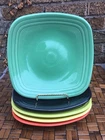 5 ,RETIRED Fiesta Multicolored 9;1/4” Square Dinner Plate Homer Laughlin USA