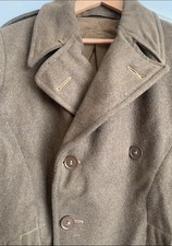 Vintage WW2 Era Trenchcoat Size 40” -42” British Army Wool Overcoat Military