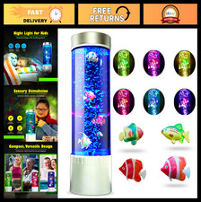 Color Changing Bubble Fish Lamp  Sensory LED Aquarium Night Light  Home Decor