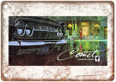1964 Ford Mercury Comet Vintage Auto Ad Retro Look Metal Sign AM4081