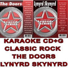 2 CDG LEGENDS KARAOKE DISCS 1970'S CLASSIC ROCK DOORS  LYNYRD SKYNYRD CD G