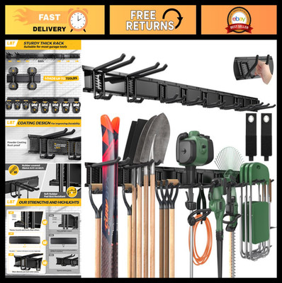 66'' Heavy Duty Garage Tool Organizer Wall Mount - 720lbs Capacity, Adjustable Ho