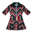 Alice + Olivia Corin Multi Chevron Romper Dress Size 8 NWT CC909P29902