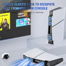 Upgraded Quiet LED Cooler Fan Cooling Accessories for PS5/5 Slim Console
