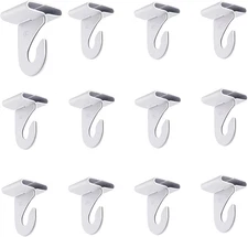 12 Pair Drop Ceiling Hooks, T-Bar Track Clip Suspended Ceiling Hooks,White Heavy