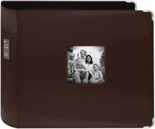Pioneer 3-Ring Sewn Leatherette Album 12"X12" - Brown
