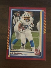 2025 Panini Donruss - J.K. Dobbins #71 Press Proof Red