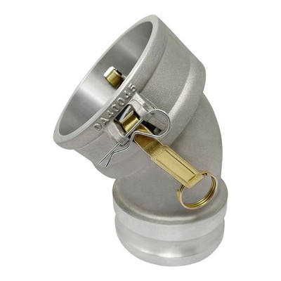 Gloxco Aluminum Type DA Cam and Groove Hose Fitting, 45 Degree Elbow, 4? Fema...