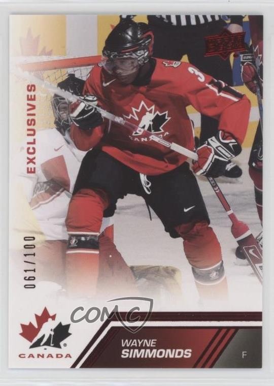 2013 Upper Deck Team Canada Exclusives 61/100 Wayne Simmonds #193 0nr3