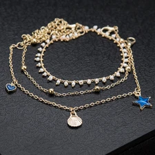 Ankle Bracelet Women Anklet Foot Jewelry Chain Beach Fashion Simple Gift Gold