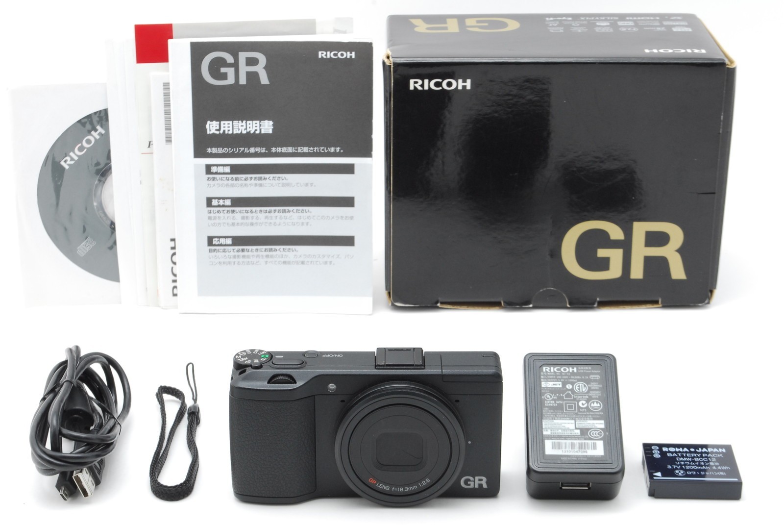 [MINT in BOX] RICOH GR 16.2MP Digital Compact Camera Black From JAPAN