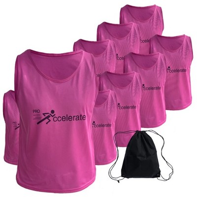 Pro Xccelerate Practice Jersey, Scrimmage Vest, Pinnies for Soccer, Basketbal...