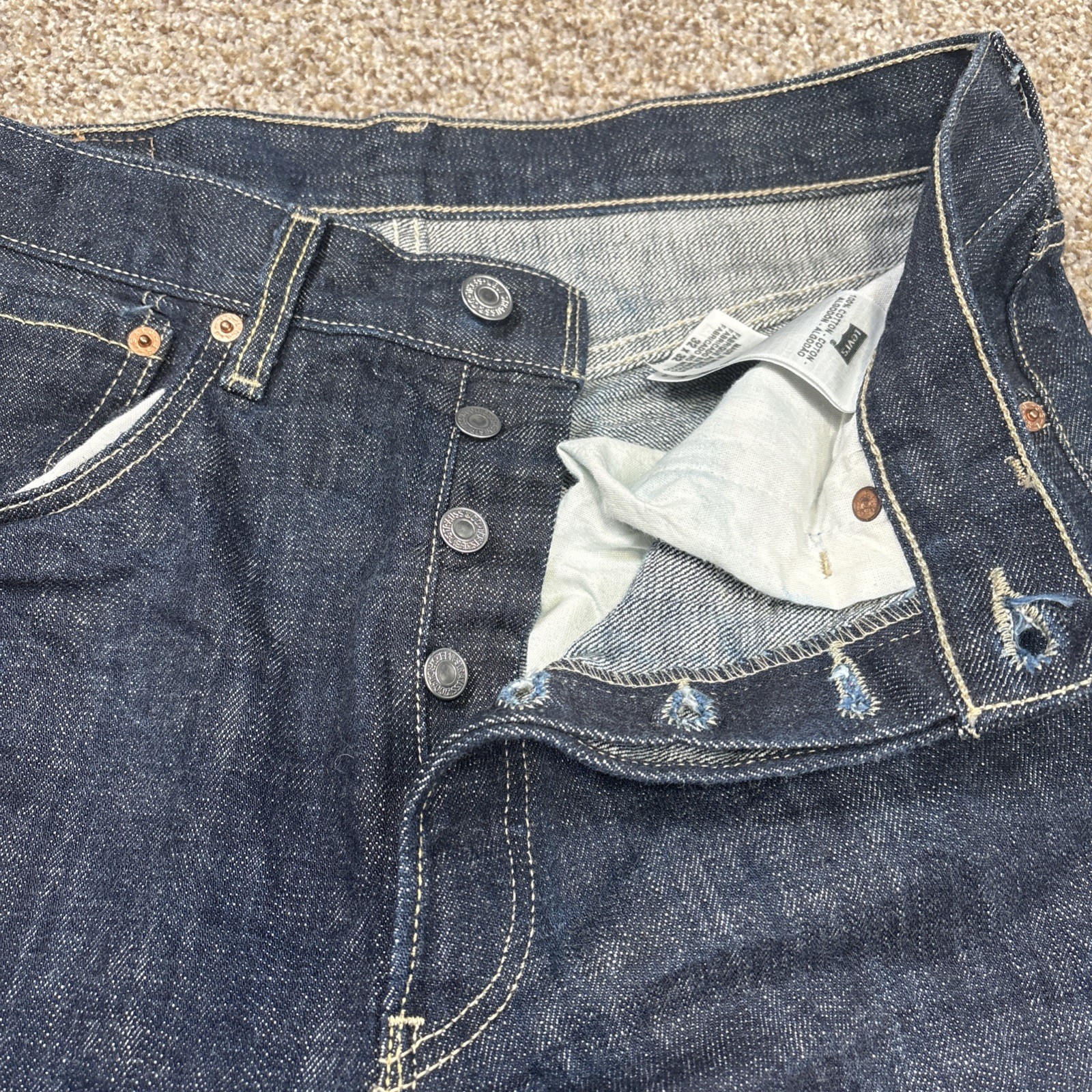 Levis 501 XX Button Fly Jeans Men’s Tag 32x32 Actual 30 X 30 - View 2