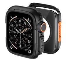 Metal Case for Apple Watch 46mm Cover,Rugged Protective Bumper Metal Crown ...