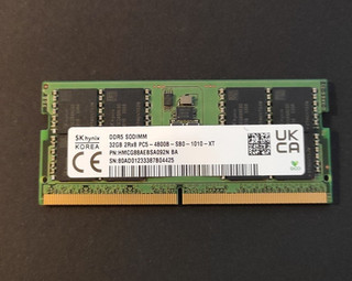 SK Hynix 32GB DDR5 SODIMM 2Rx8 PC5 4800B SB0 1010 XT
