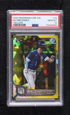 2022 Bowman Chrome Sapphire Edition Yellow 18/50 MJ Melendez PSA 10 GEM MT 0ft3