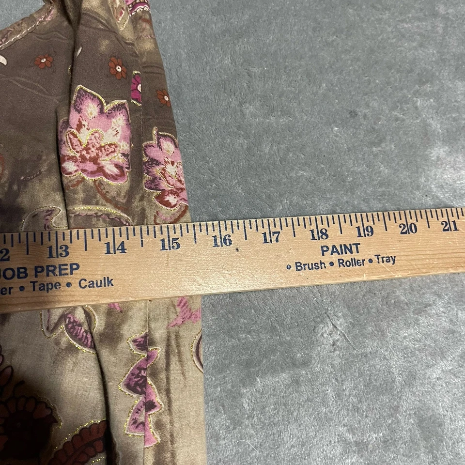 Y2K Old Navy Hobo Bag Brown Pink Floral Paisley Boho Hippie Fairy Shoulder Bag - Image 3 of 4