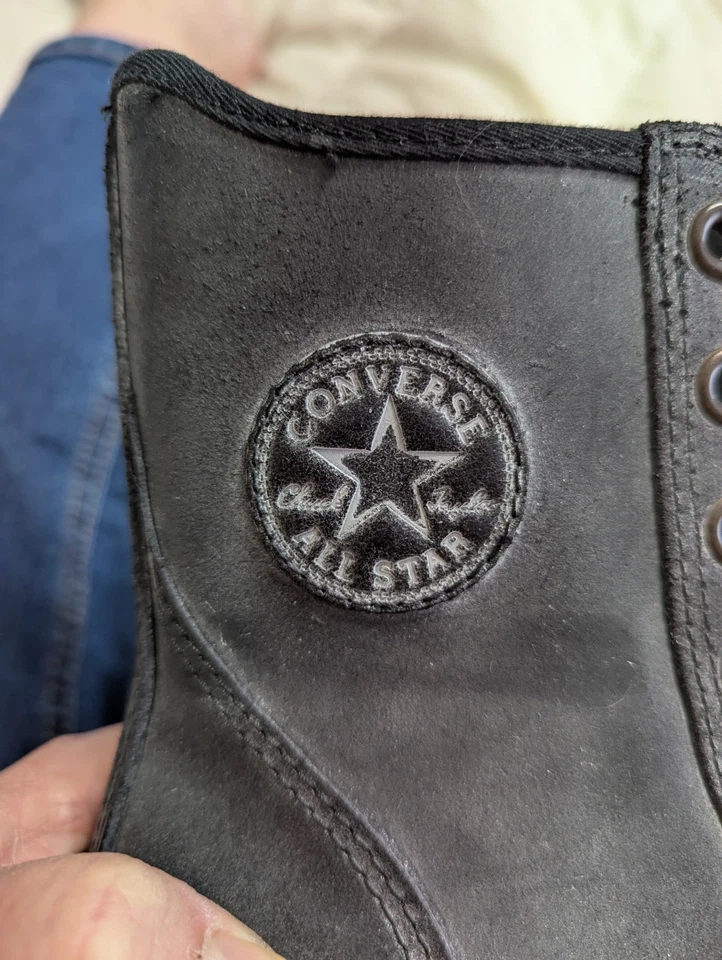 BOTAS DE COURO Converse All Star Outsider Scene femininas tamanho 6 preto/cinza 8" de altura - Imagem 4 de 4