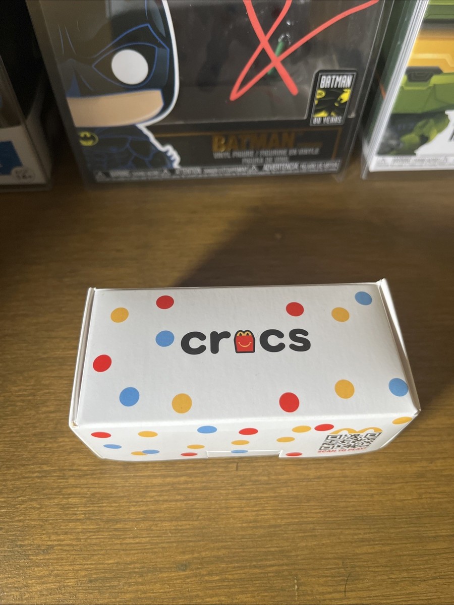 希少1928年 当時のシール付◆ラリック カーマスコット「コックナン」鶏／チャボ McDonald's Happy Meal Colorful Dots Croc Toy W/ Stickers *NIB