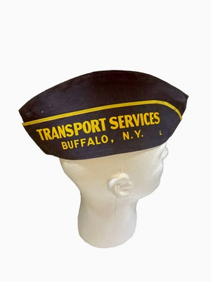 #ad #ad BUFFALO N.Y. quot;TRANSPORT SERVICESquot; Vintage Gas Jockey Oil Station Cloth Hat Cap c $29.95