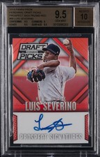 2014 PRIZM PERENNIAL DRAFT PICKS AUTO RED LUIS SEVERINO /100 BGS 9.5 AUTO 10