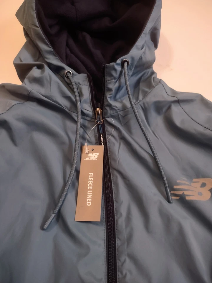 New Balance - Men's XL Wind Water Resistant, FZ Lined Hooded Jacket (New) - Image 3 of 4