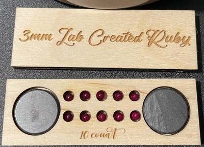 0.12ct 3mm Round Lab Created Ruby Balls. Pearls. Peak Accessories. | eBay